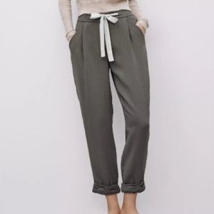 Wilfred Allant linen pant dark grey silk waist tie